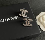 CHANEL Silver Stud Fashion Earrings - 6