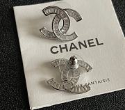 CHANEL Silver Stud Fashion Earrings - 4