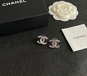 CHANEL Silver Stud Fashion Earrings - 3