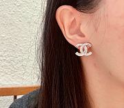 CHANEL Silver Stud Fashion Earrings - 2