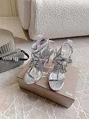 Christian Louboutin 110mm Bombina Pampila Sandals Silver - 1