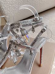 Christian Louboutin 110mm Bombina Pampila Sandals Silver - 6