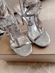 Christian Louboutin 110mm Bombina Pampila Sandals Silver - 4