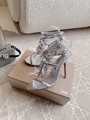 Christian Louboutin 110mm Bombina Pampila Sandals Silver - 3