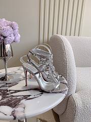 Christian Louboutin 110mm Bombina Pampila Sandals Silver - 2