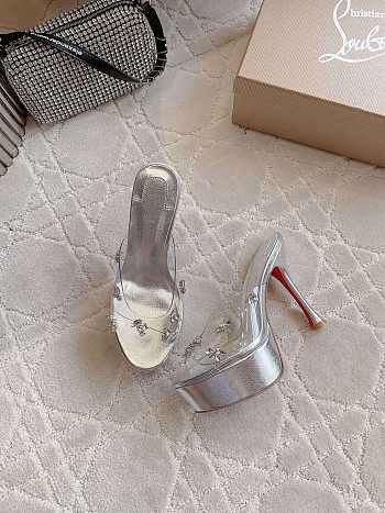 Christian Louboutin o1s1wg110325 Degraqueen Alta 130 in Silver 