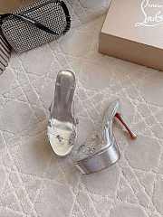 Christian Louboutin o1s1wg110325 Degraqueen Alta 130 in Silver  - 3