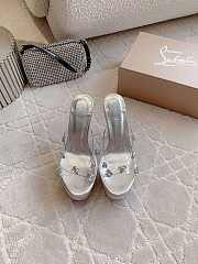Christian Louboutin o1s1wg110325 Degraqueen Alta 130 in Silver  - 2