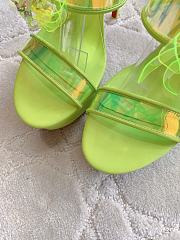 CHRISTIAN LOUBOUTIN  alyah iridescent flower green sole sandals - 5
