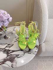 CHRISTIAN LOUBOUTIN  alyah iridescent flower green sole sandals - 3