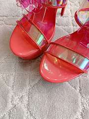 	 CHRISTIAN LOUBOUTIN alyah iridescent flower red sole sandals - 6