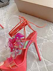 	 CHRISTIAN LOUBOUTIN alyah iridescent flower red sole sandals - 5