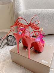 	 CHRISTIAN LOUBOUTIN alyah iridescent flower red sole sandals - 3