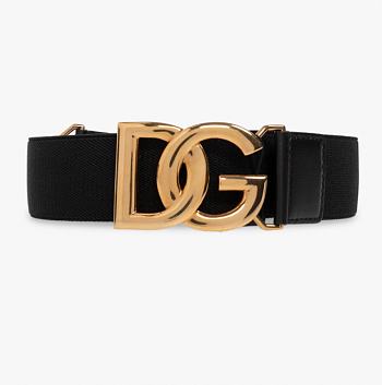 Dolce & Gabbana Elastic belt with logo - Width 4cm
