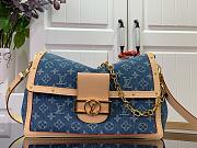 Louis Vuitton Dauphine Soft GM in Blue Denim - 28x20x11cm - 1