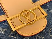 Louis Vuitton Dauphine Soft GM in Blue Denim - 28x20x11cm - 3