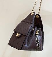 Chanel Drawstring Burgundy Bag Caviar Leather -30x26x14cm - 2