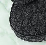 Dior Saddle Bag in Black Dior Oblique Jacquard 26 x 19 x 4.5cm - 3