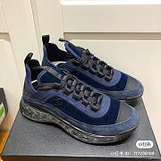 Chanel Blue Suede Sneakers - 1