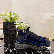 Chanel Blue Suede Sneakers - 5