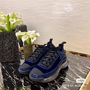 Chanel Blue Suede Sneakers - 3