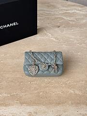 Chanel Nano Classic Double Flap Bag Charm Lambskin Leather - 12.5x5x8cm  - 1