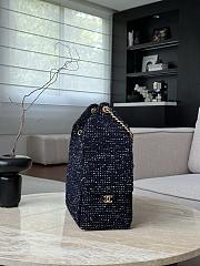 Chanel 25 Bag Tweed Navy Blue - 30x40x15cm - 5