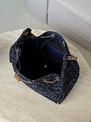 Chanel 25 Bag Tweed Navy Blue - 30x40x15cm - 4