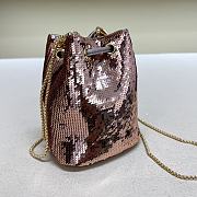 Prada Sequined satin mini-pouch pink - 9x6xx9cm - 3