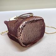 Prada Sequined satin mini-pouch pink - 9x6xx9cm - 4