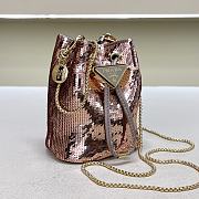Prada Sequined satin mini-pouch pink - 9x6xx9cm - 6