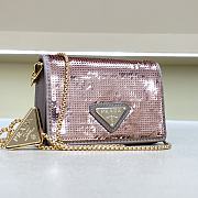Prada Sequined card holder with shoulder strap - 11.5×8×4.5 - 6
