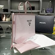 PRADA Mesh Paillettes Spazzolato Logo Tote Alabastro - 36×30×10cm - 4