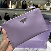 	 PRADA Mesh Paillettes Spazzolato Logo Tote Purple - 36×30×10cm - 6