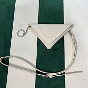 Prada White Leather Pouch with Neck Strap - 16.5×12cm - 1