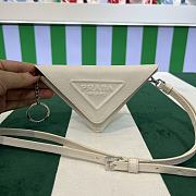 Prada White Leather Pouch with Neck Strap - 16.5×12cm - 4