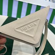Prada White Leather Pouch with Neck Strap - 16.5×12cm - 3