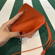 	 Prada Orange Leather Pouch with Neck Strap - 16.5×12cm - 5