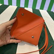 	 Prada Orange Leather Pouch with Neck Strap - 16.5×12cm - 3