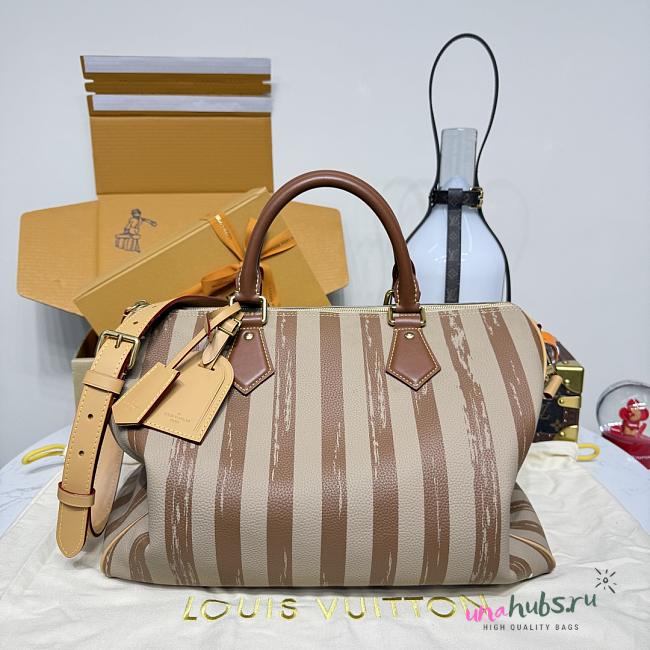 Louis Vuitton 40 Brown stripes Speedy - 1