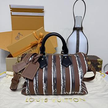 Louis Vuitton Brown stripes Speedy - 32*18*22.5cm