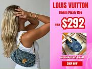LV Denim Pleaty Bag  - 1