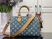 	 Louis Vuitton Speedy P9 Crocodile In Blue - 25 x 15 x15 - 4