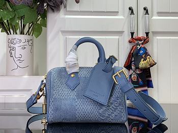 Louis Vuitton Speedy 18 Bandoulière Damier Blue - 12 x 10 x 18 cm