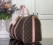 Louis Vuitton Keepall Bandoulière 45 Monogram Canvas With Pink Strap - 27 x 20 x 45 - 2