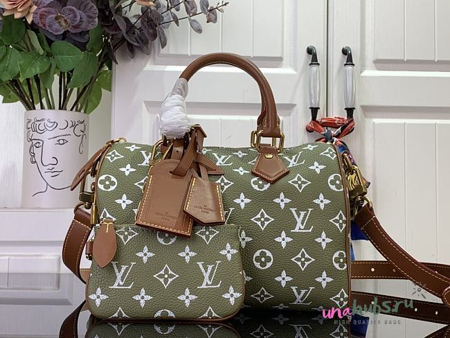 Louis Vuitton Speedy P9 Bandoulière 25 Autres Cuirs Monogram Green - 25 x 15 x15cm - 1