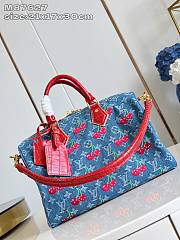 Louis Vuitton x Takashi Murakami Cherry Speedy 30 Denim Monogram Cerise - 21 x 17 x 30cm - 1