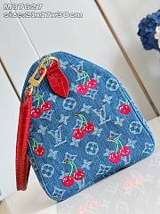 Louis Vuitton x Takashi Murakami Cherry Speedy 30 Denim Monogram Cerise - 21 x 17 x 30cm - 6