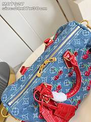 Louis Vuitton x Takashi Murakami Cherry Speedy 30 Denim Monogram Cerise - 21 x 17 x 30cm - 5