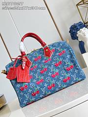 Louis Vuitton x Takashi Murakami Cherry Speedy 30 Denim Monogram Cerise - 21 x 17 x 30cm - 3